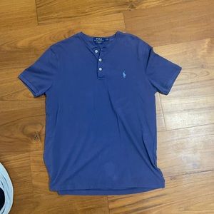 Collarless Featherweight Polo Ralph Lauren Button Short Sleeve Shirt